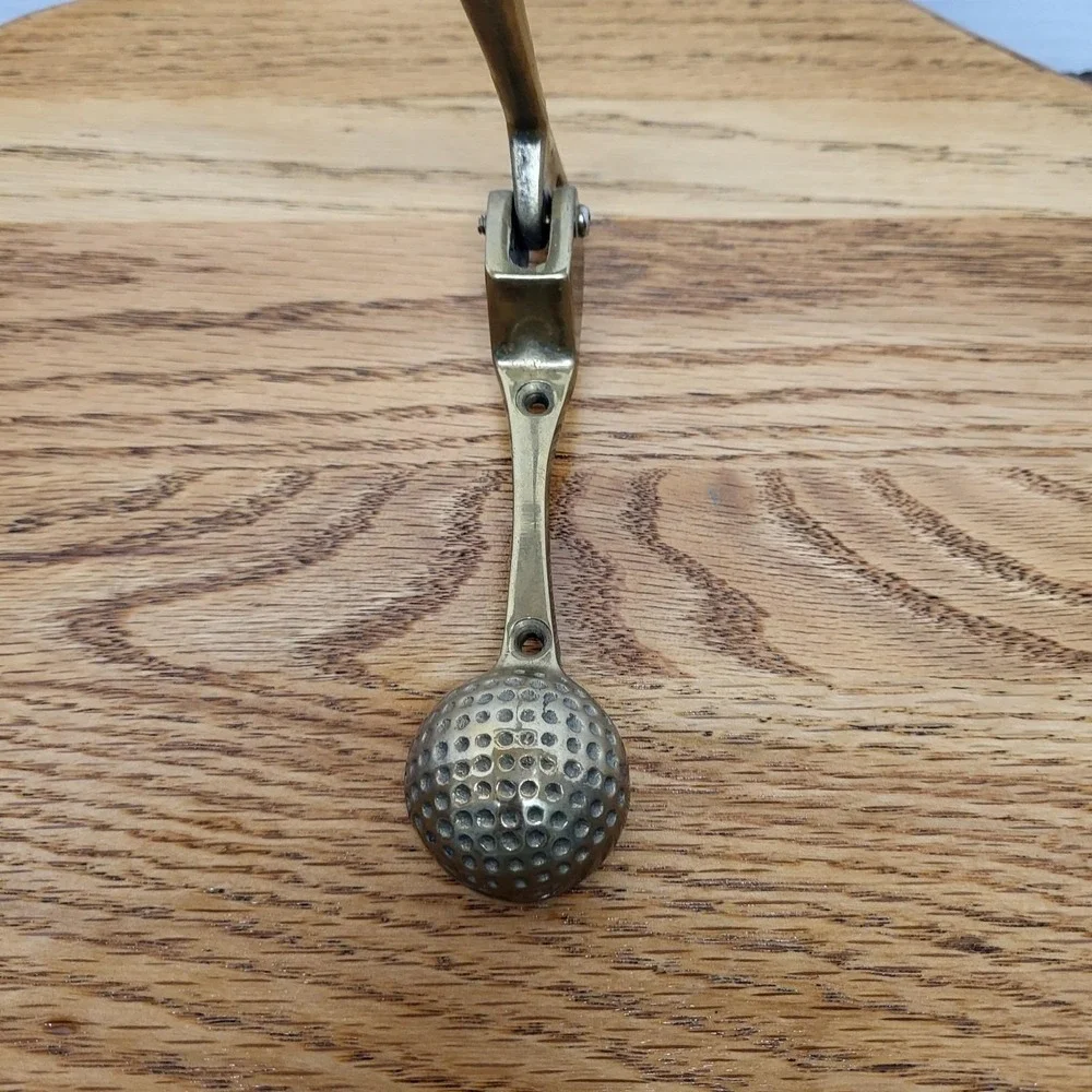 VTG Brass Golf Club Putter And Golf Ball Door Knocker